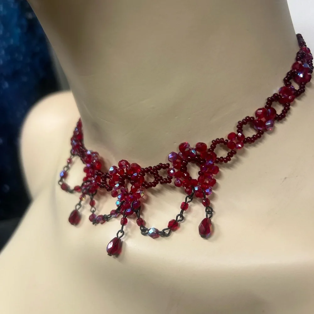 Vintage Seed Bead Choker Necklace ⭐️ - Picture 3 of 4